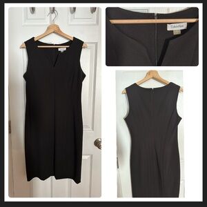 Calvin Klein black stretch sheath dress